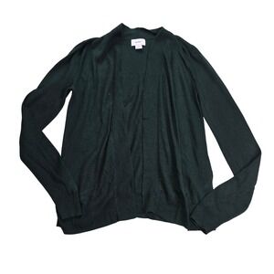 Old Navy Cardigan Women XS Green‎ Excellent Open Front Lightweight Cotton Blend